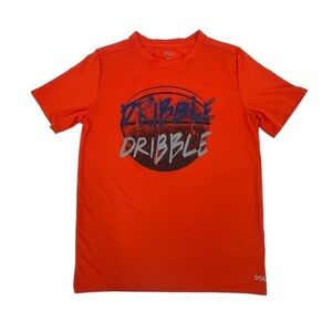 DSG Red Basketball "Dribble Dribble" Short Sleeve Shirt Size Med Boy's